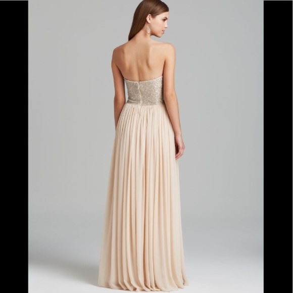 NWT🔹AIDAN MATTOX Pink Chiffon Dress Gown - Picture 2 of 2